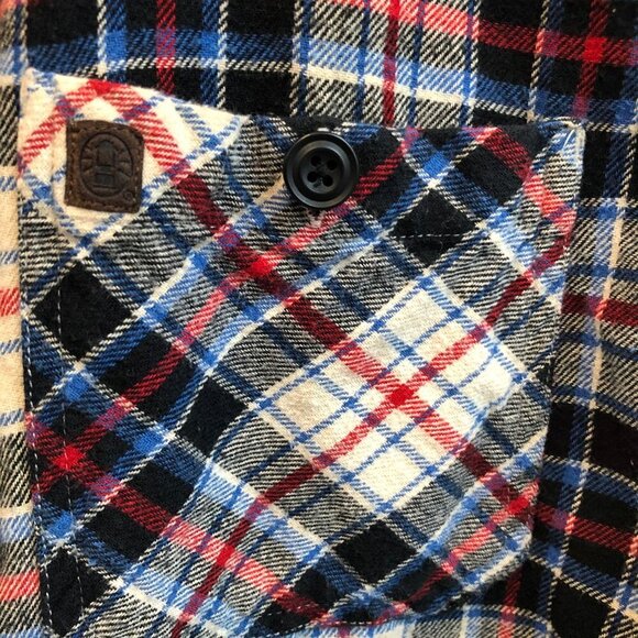 Coleman Flannel Shirt Mens Size XL Red Blue Plaid Long Sleeve Button Up - Picture 2 of 8